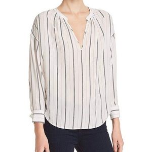 Joie Toril striped white blouse
